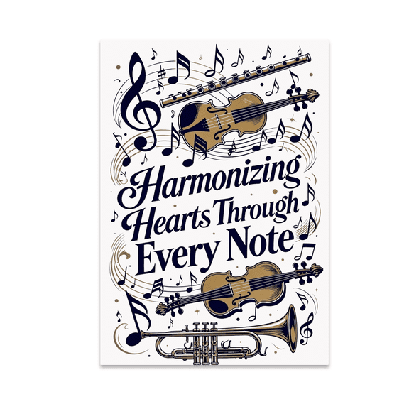Musical Notes Wall Art - Music Educator - 13x19 Poster Print