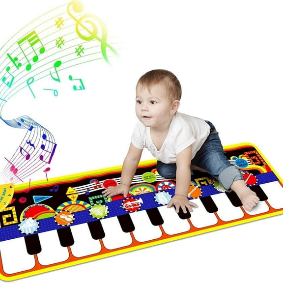 Musical Piano Mat for Toddlers - 28 Music Sounds Floor Piano Keyboard Dance Playmat - Toy & Gift for Kids 1-5 Years Old Boys Girls