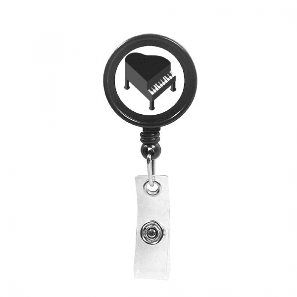 Musical Piano Pluck Retractable Keychain Badge Holder ID Badge