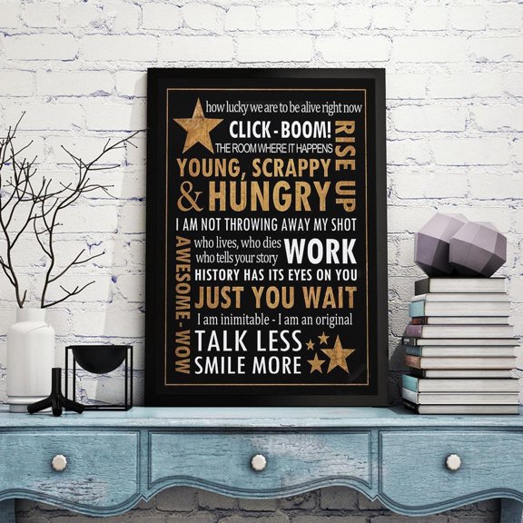 Musical Quote Subway Word Inspirational Educational Wall Art Unframed Paper Print