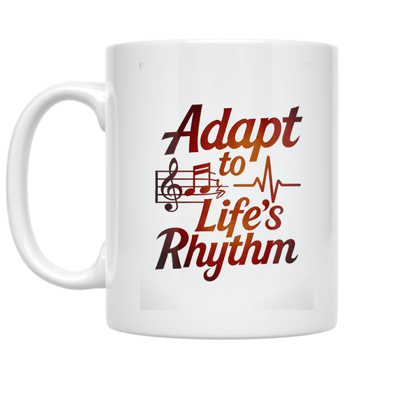 Musical Rhythm Design - Music Enthusiast - 11 oz Ceramic Coffee Mug