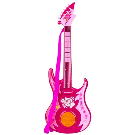 Musical Rock n Roll Guitar Toy Set, Pink