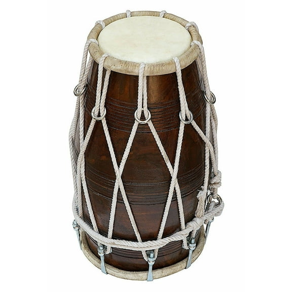 Musical Rope Dholak Sheesham Indian Traditional Musical Instrument With Cover