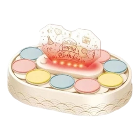 Musical Rotating Cake Turntable 360 Degree Clear Acrylic Dessert Showcases For Celebration And Event