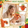 thumbnail image 1 of Musical Sensory Plush Toy – Dual Player Interactive Sound Toy – Cute Fruit Shape for Stress Relief and Party Fun – Gift for Friends (Radish-Battery), 1 of 9