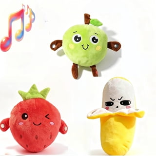 Musical Sensory Toy, Interactive Fruit Plush Toy, Skin‑Touch Trigger Music, Solo & Two‑Player Modes, Tap to Switch Built‑in Melodies for Holiday Gifting