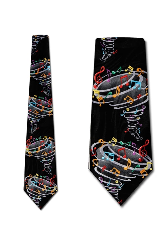 Musical Storm (Black) Necktie Mens Tie