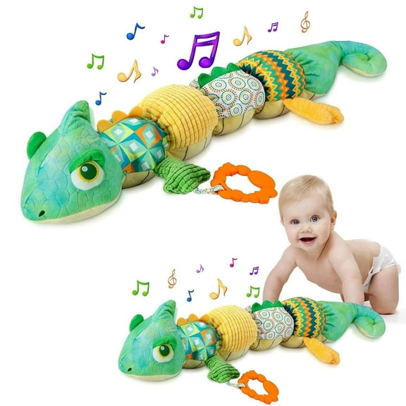 Musical Stuffed Animal Sensory Toy for Baby Development and Tummy Play
