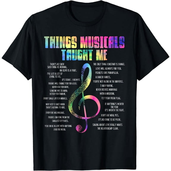 Musical Theatre Funny Quote Rainbow Graphic Unisex Short Sleeve T-Shirt