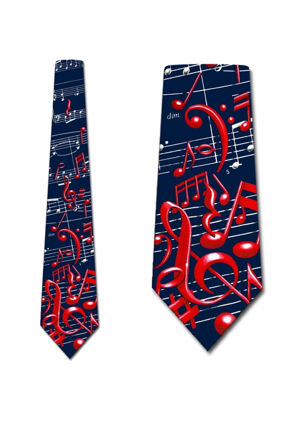 Musical Ties Mens Music Neckties Band Tie Music Notes Necktie by Three Rooker