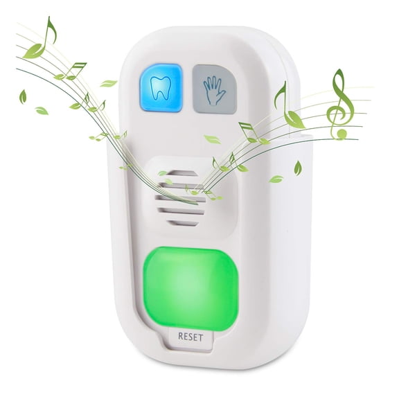 Musical Timer for Kids Battery Powered, 2 Minute Toothbrush Timer and 20 Seconds Bathroom Hand Wash Timers with LED Color Light, 3 Volume Options Musical Timers for Children Training Coach