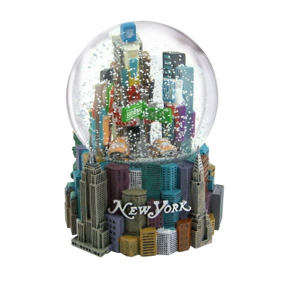 Musical Times Square Snow Globe 5.5in New York City Souvenir Collectible