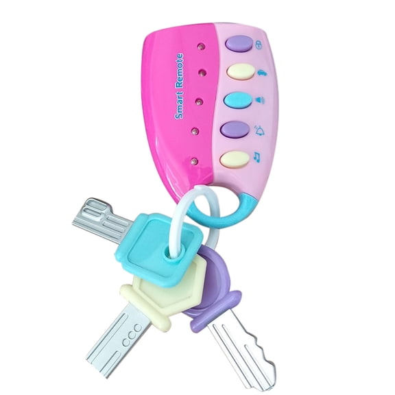 Musical Toy Car Keys for Toddlers, Baby Remote Control with Sounds & Flashlight, Early Learning Smart Keychain for Infants, Pretend Play Toy
