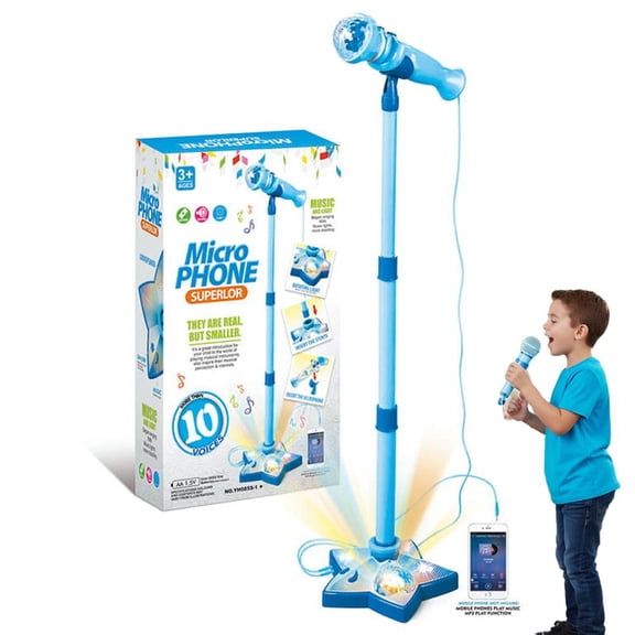 Musical Toys Karaoke Machine, with Stand, Karaoke Machine with Rotating Stage Lights & Voice Amplification, Portable Home Singing System for Parties & Entertainment