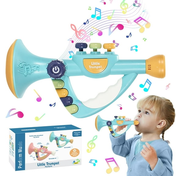 Musical Toys for 1 Year Old Girls,Trumpet Toys Birthday Gifts,Pretend Play Musical Instruments,Educational Learning Toys for Age 2 3 4 5 Girls Boys