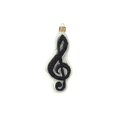 thumbnail image 1 of Musical Treble Clef Symbol Polish Blown Glass Christmas Ornament Decoration, 1 of 2