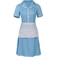 thumbnail image 1 of Musical Waitress Dress Women Blue Maid Dress Outfits Suit with Apron Outfit, 1 of 6