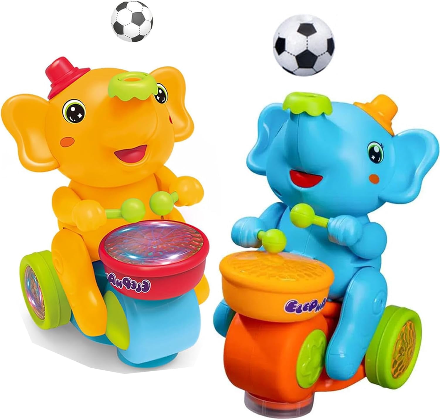 Musical Walking Elephant Drummer Toy, Elephant Toy,Elephant Blowing ...