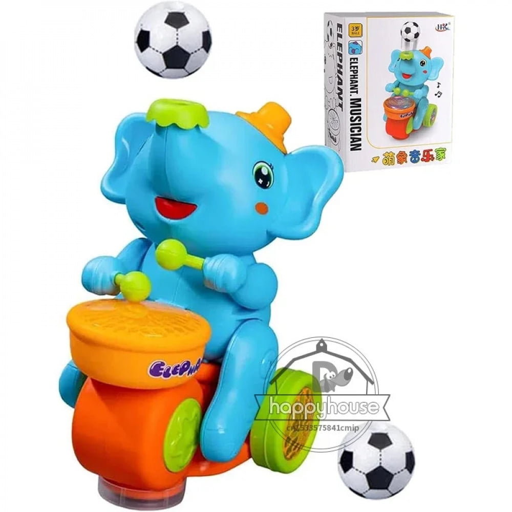 Electric Music Elephant Toy – Walking, Light & Sound Fun for Kids