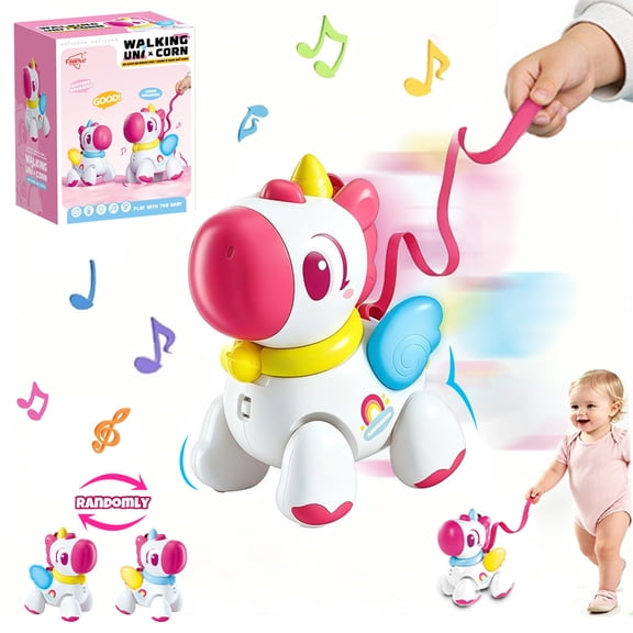 Musical Walking Toys for 1 2 3 Year Old Girls Boys, Interactive Learning, Encourages Crawling & Walking, Toddler Toys 1-3 for Girls, First Birthday Gift Toys for 1+ Year Old Girl
