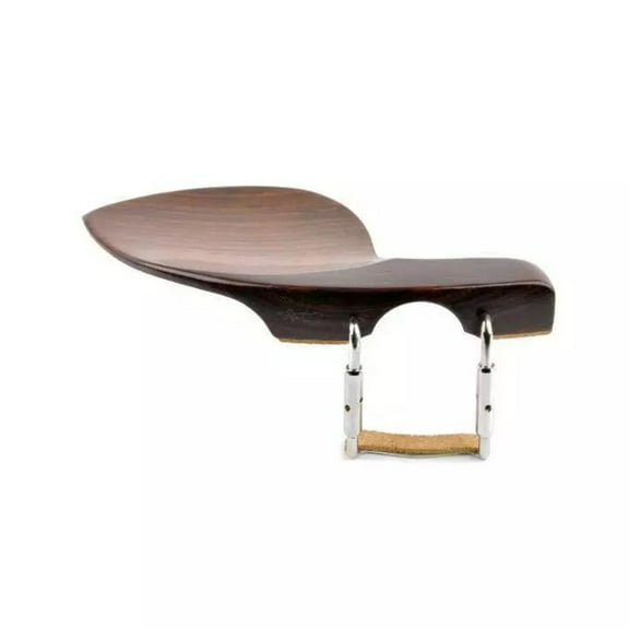 Musical Works Rosewood Violin Chinrest, Guarneri Model, Chromium Brackets, 4/4 Size, 1 Piece