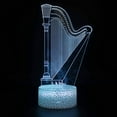 thumbnail image 1 of Musical instrument 3D Night Light 16 Color Change Lamp Acrylic Flat ABS Base USB Charger Home Decoration Toy Brithday Xmas Kid Children Gift, 1 of 5
