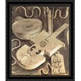 thumbnail image 1 of Musical instruments (music) 28x34 Large Black Ornate Wood Framed Canvas Art by Giorgione, 1 of 2
