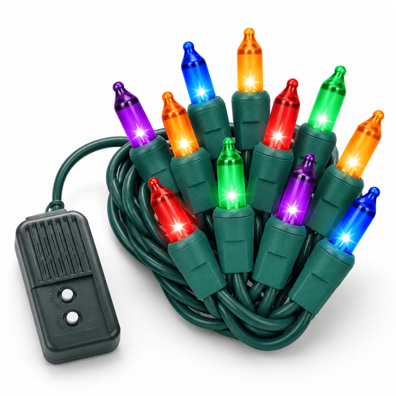 Musicalmas String Lights - 100 Count 21ft Music Incandescent Light With 25 Classical Holiday Songs 7 Functions Volume Control Tre