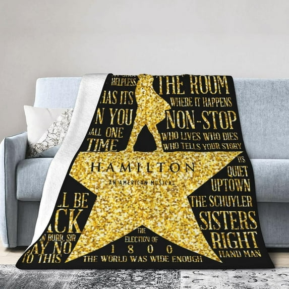 Musicals Hamilton Throw Blanket Soft Blankets Warm Lightweight Flannel Blanket for Bedding Sofa and Travel All Season 50"X40"