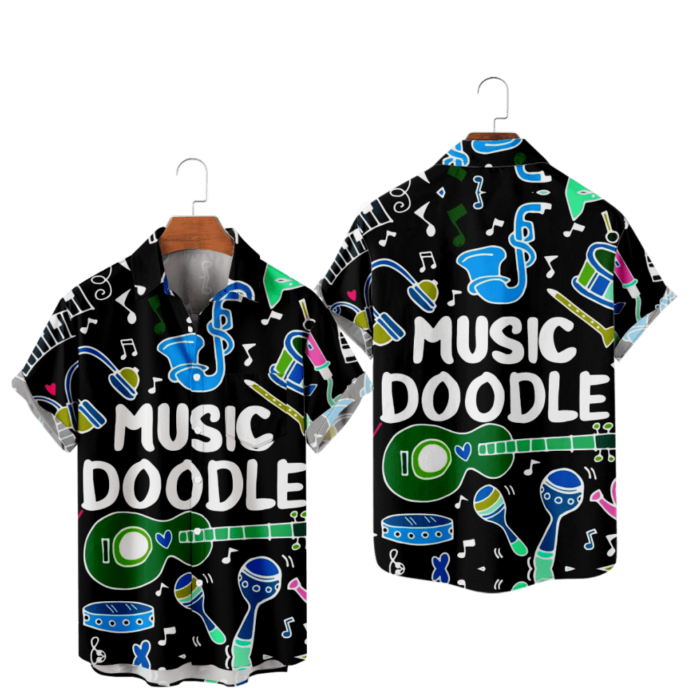 Musicals Short Sleeve 3D Printed Shirts Streetwear Short Sleeve For