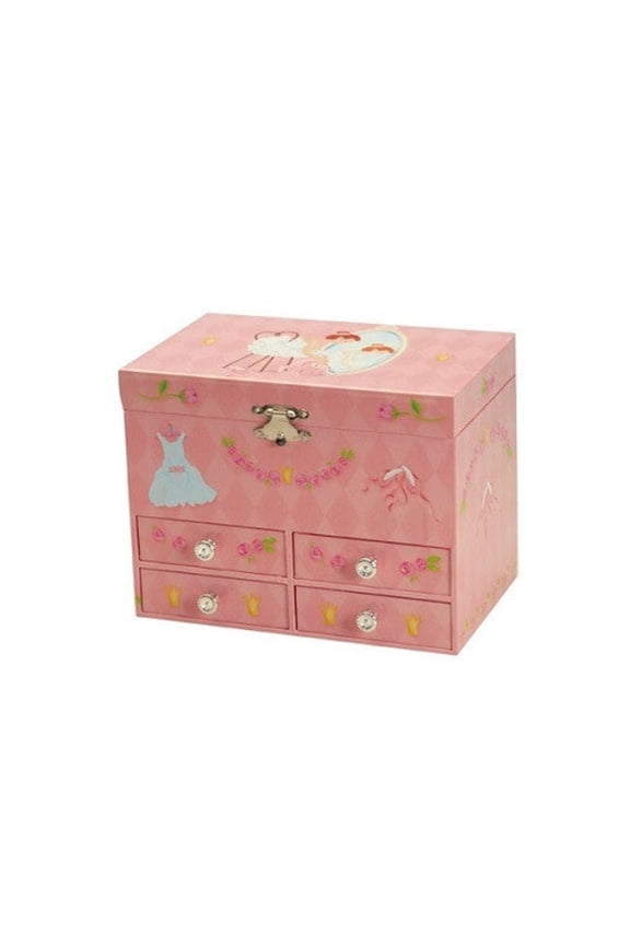 6.3" Ballerina Jewelry Box with Four Drawers Plays Entertainer