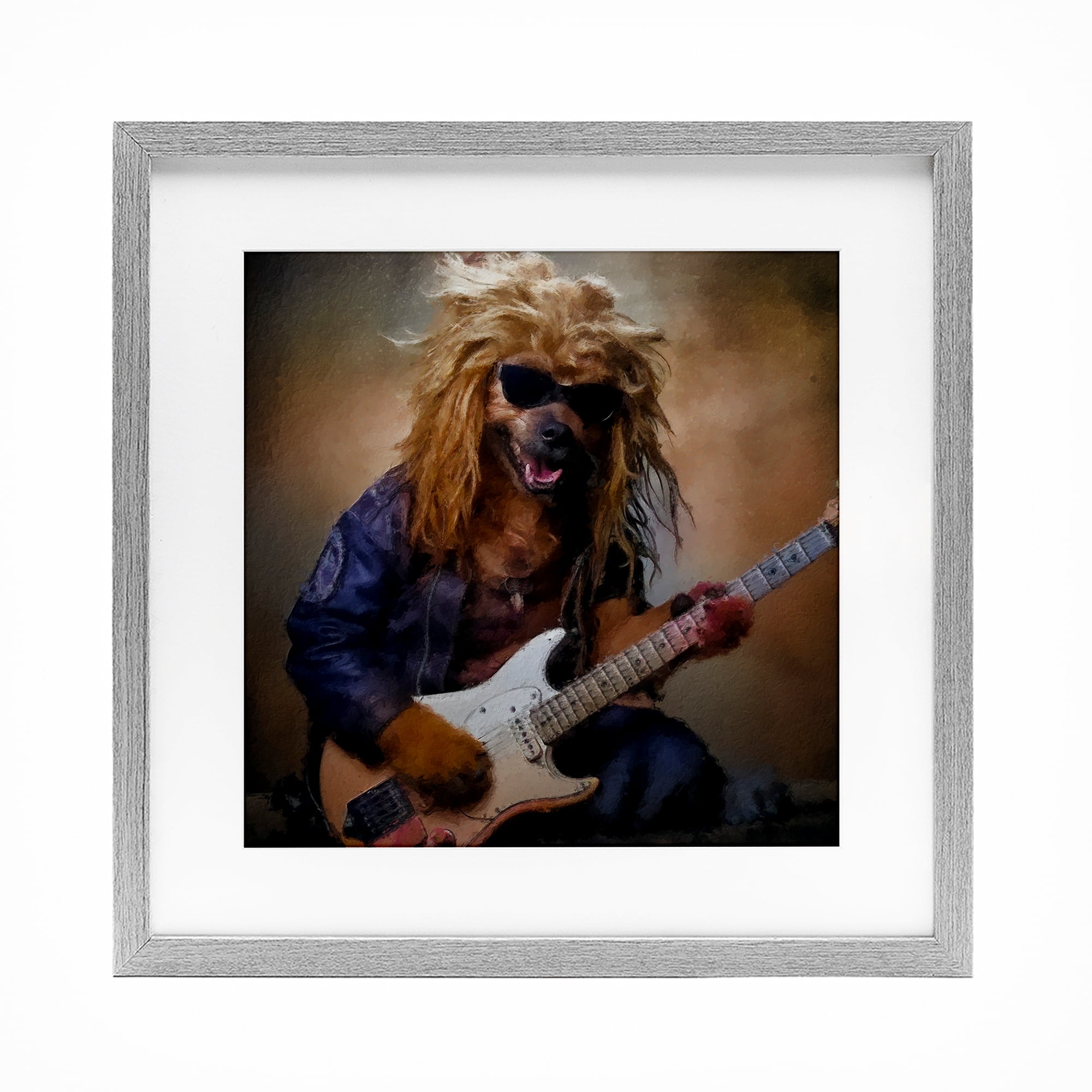 Musician Canine Clark Gray Framed Print Under Glass, design by Sean Parnell