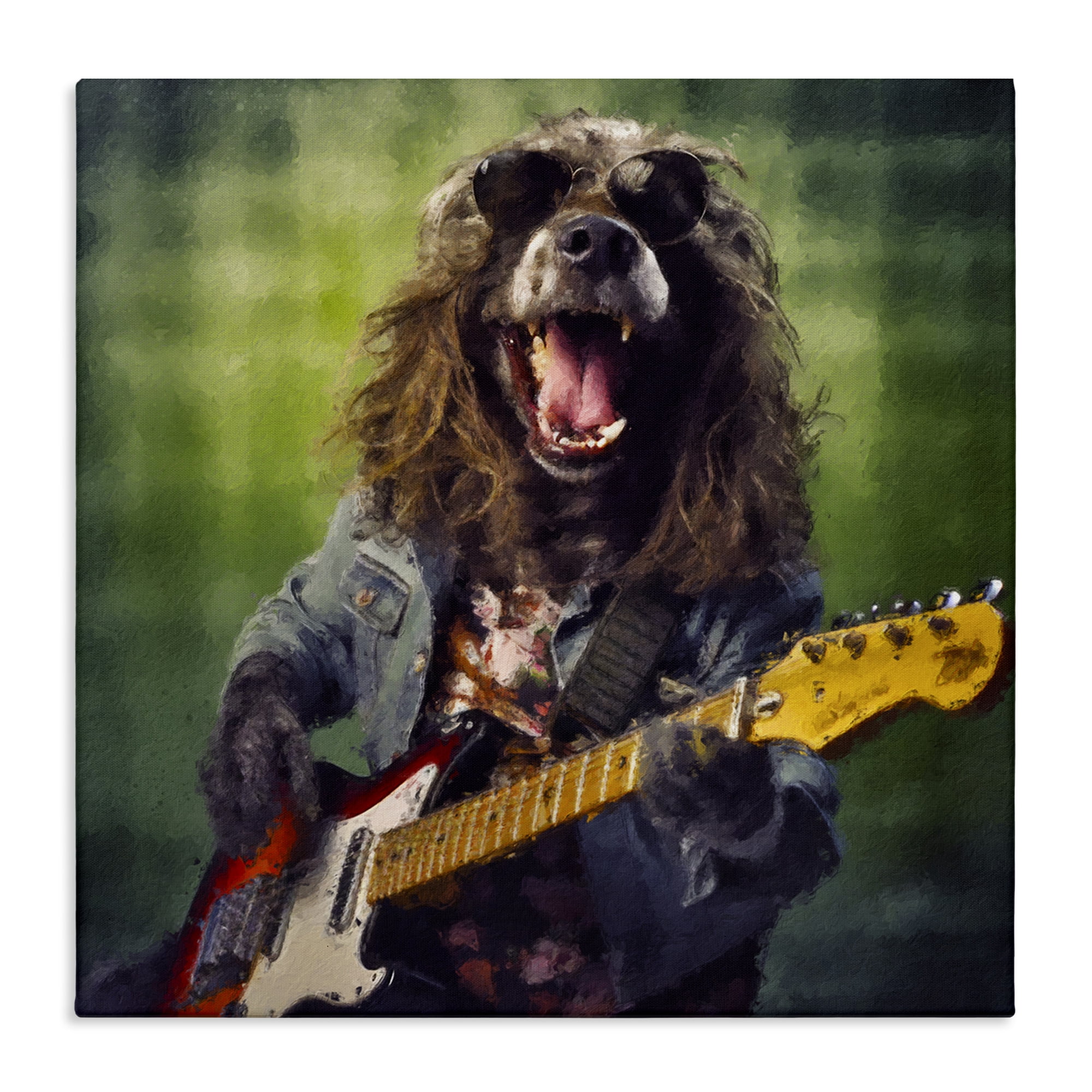 Musician Mutt Halen Canvas Wall Art, design by Sean Parnell