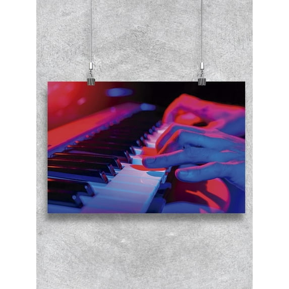 Musician Playing Keyboard Poster -Image by Shutterstock