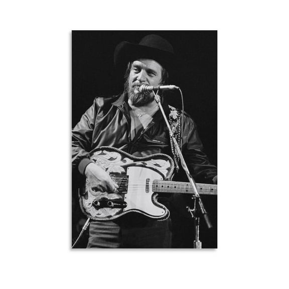 Musician Waylon-Jennings Live Rock Poster Poster Canvas Picture Printing Office Decoration