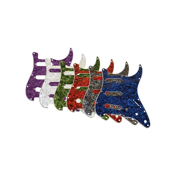 Musician's Gear 3 Single-Coil Pearloid Pickguard Black