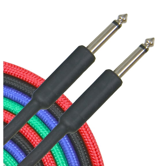 Musician's Gear Braided Instrument Cable 1/4" Black 3 ft.