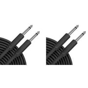 Musicians Gear Braided Instrument Cable 2-Pack - Black, 20
