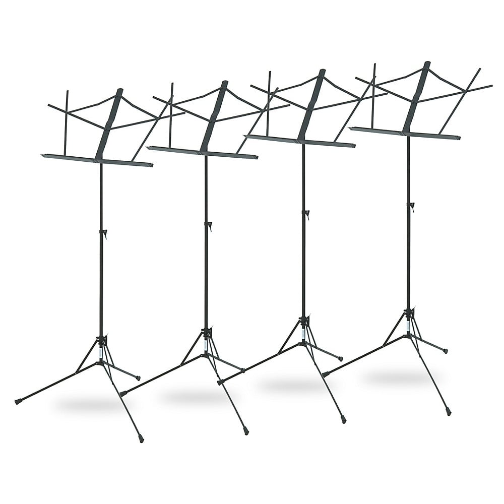 Musician's Gear Folding Music Stand, 4-Pack Black