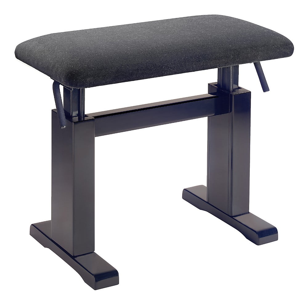 Stagg Hydraulic Piano Bench w/ Fireproof Black Velvet Top - PBH 780 RWM VBK
