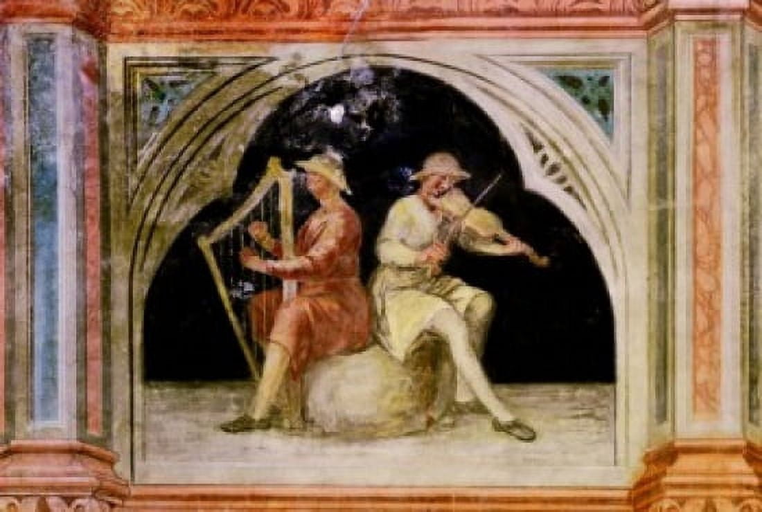 Musicians Artist Unknown (Italian) Palazzo Della Ragione Padua Canvas Art - (18 x 24)