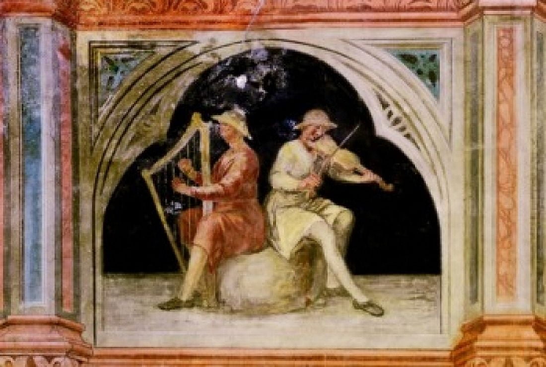 Musicians Artist Unknown (Italian) Palazzo Della Ragione Padua Canvas Art - (24 x 36)