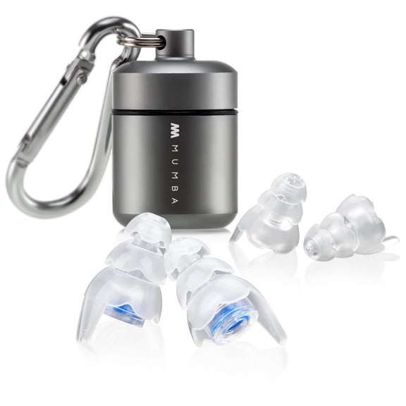 Musicians Ear Plugs, Mumba Upgraded High Fidelity Ear Plugs in Samller Size, 25dB Concert Earplugs Reduce Noise for All Frequency, High Decibel Ear Plugs for Musicians, Festival, DJ’s (Blue)