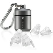 Mack’s Keychain Carrying Case, Aluminum, Waterproof Ear Plugs Holder – 2 Pack (Silver)