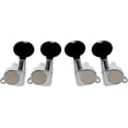 thumbnail image 1 of Musiclily Basic 2R2L Sealed Ukulele Tuners Tuning Pegs Keys Machine Heads Set, Chrome with Black Button, 1 of 6