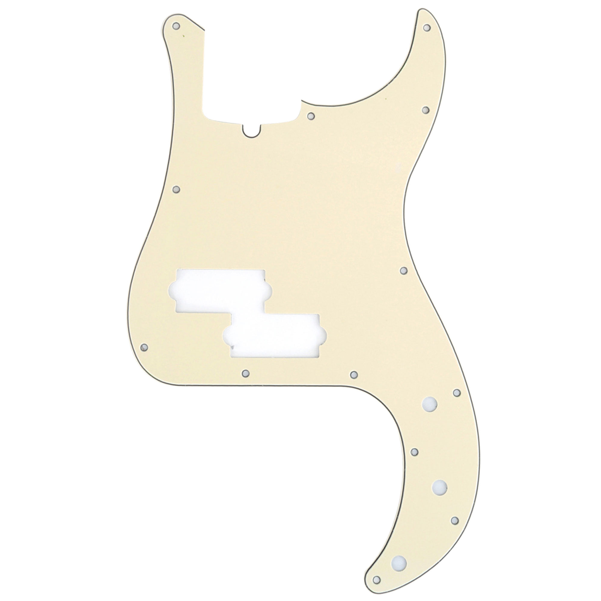 Pickguard Basse 13 Trous Pour Squier Sonic Precision Bass – 3 Plis Noir, Avec Vis