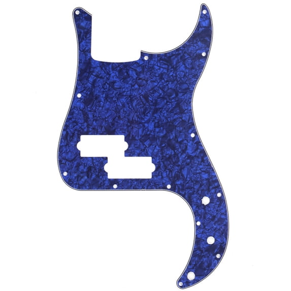 Musiclily Pro 13 Hole P Bass Pickguard for Fender American/ Mexican Standard Precision Bass,4Ply Blue Pearl