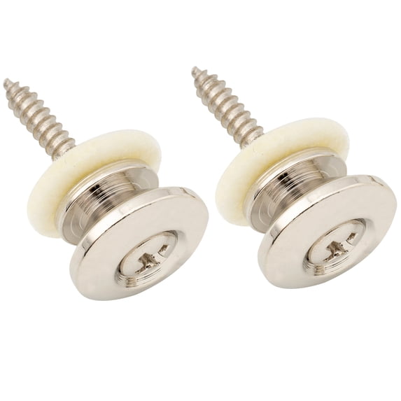 Musiclily Pro 14mm Steel G-type Strap Button End Pins for Acoustic Electric Guitar Bass, Nickel (Set of 2)