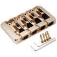thumbnail image 1 of Musiclily Pro 19mm String Spacing Locking Saddles Hard Zinc 4-String Bass Bridge, Gold, 1 of 5