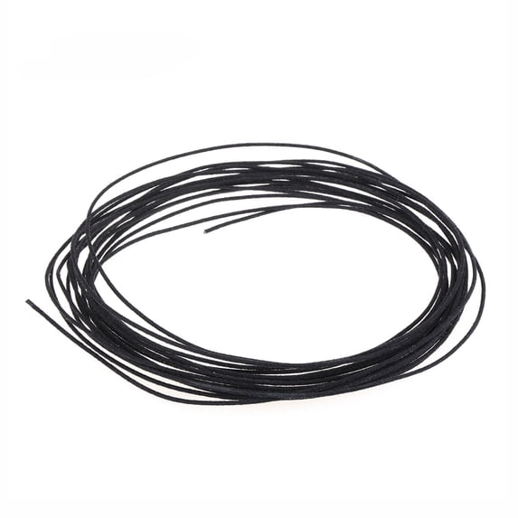 Musiclily Pro 22 AWG Gauge Vintage Style Pre-tinned Push-back Cloth Covered Stranded Wire, Black 25 Feet (8 Meters)